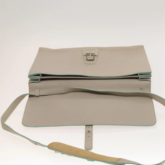 LOEWE Business Bag Leather Beige Auth bs26276 - Picture 12 of 16